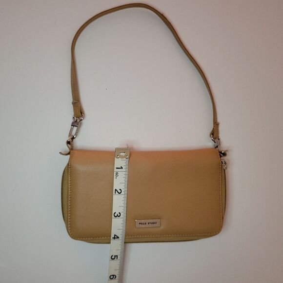 Pelle Studio by Wilsons Leather Tan Wallet On A String Crossbody Clutch - Picture 6 of 15